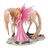 Fairy Feeding Unicorn Statue 14613 by C. Alan