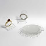 presentoirs Porte bijoux bagues, Transparent, Lot de 30