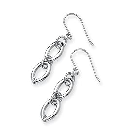 Diamond and Sterling Silver Earrings