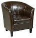 Maxfield Mocha Full Bicast Leather Tub Chair