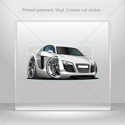 Sticker Decals Audi R8 GT3 car helmet window Boat jet-ski Garage door 6 X 3 Inches Vinyl color print 0600 XZK78