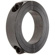 Climax Metal 2C-187 Two-Piece Clamping Collar, Black Oxide Plating, Steel, 1-7/8" Bore, 2-7/8" OD, 11/16" Width