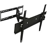 Mount-It! MI-346L Swivel TV Wall Mount Full Motion for Flat Screens, 32 35 40 45 50 55 60 65 Inch LCD/LED/Plasma Screen TV, VESA 600x400mm, 110 Lb Weight Capacity, Black