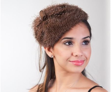 5739H - Chenelle Fascinator Cocktail Hat with headband - Light Brown