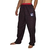 Mens NHL New York Rangers Plaid Cotton Sleepwear / Pajama Pants - Dark Blue & Red (Size: L)