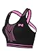 Women Seamless Wirefree Pushup Racer Back Sports Bras High Impact Yoga Bralette Black