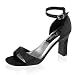 3 1/4 Inch Sexy Evening Shoe Low Square Heel Closed Back Shoe