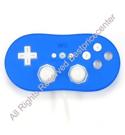 (2 in 1) Nintento WII Component Av Cables + Nintendo WII Classic Controller Silicone Skin (Blue)