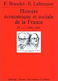 Histoire économique et sociale de la France, tome 4, volume 1 et 2 : 1880-1950
