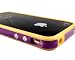 Purple and Gold Premium Bumper Case for Apple iPhone 4S / 4 - (AT&T, Verizon, Sprint)