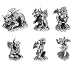 PEWTER GARGOYLES (SET OF 6), SS-6573