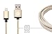 iOrange-E Lightning USB & Data Sync Braided Cable for iPhone 6 6 Plus 5S 5C 5, iPad Air, iPad 4th Gen, iPad Mini, iPad Mini with Retina Display, iPod Touch 5th Gene and iPod Nano 7th Gen - Gold