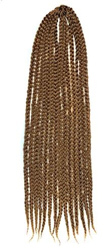 Colorlife 1 Pack 24'' Light Brown 27# Color Afrika Amerika Lock Crochet Small Dirty Carney Karen Braid Box Hair (Medium Size)