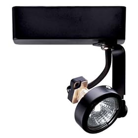 Juno Lighting R731BL Trac-Lites Gimbal Low Voltage MR16 Lamp Holder with 12V Electronic Transformer, Black