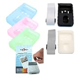 ZVM Creative Zen Vision M 30GB Premium Ribbed Silicone Skin Case Cover with Adustable Wrist Armband - Bundled with 3pcs LCD Screen Crystal Shield Protector - 5 Color Options