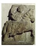 Relief of Epona, Gaulish Goddess, Protector of Horses, Riders and Travellers 50 BC-400 AD Art Giclee Poster Print, 18x24
