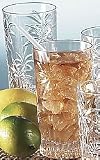 Embossed Palm Tree Highball Glasses Set of 4