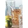 Embossed Palm Tree Highball Glasses Set of 4