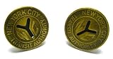 1970 New York NYC Subway Tokens Transit Cufflinks Y Cutout
