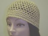 Cp107bg, Hand Crocheted Beige Color Gimp Skull Cap for Teens and Adult Men and Women