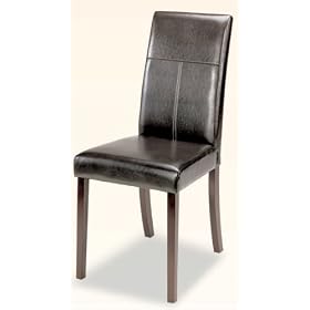 Set of 2 Bycast Vinyl Parson Dining Chairs by Bar Stools