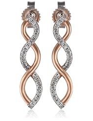10k Gold Diamond 1/8cttw Twist Earrings
