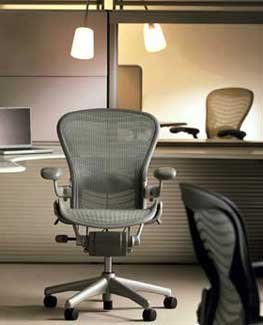 Aeron Chair - Highly Adjustable Graphite Frame (Medium) by Herman Miller
