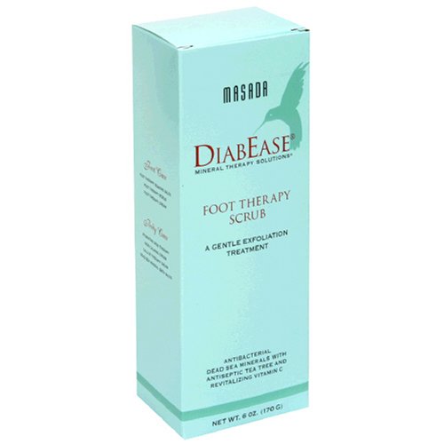 Masada DiabEase Foot Therapy Scrub, 6 oz (170 g) (Pack of 2) by DiabEase