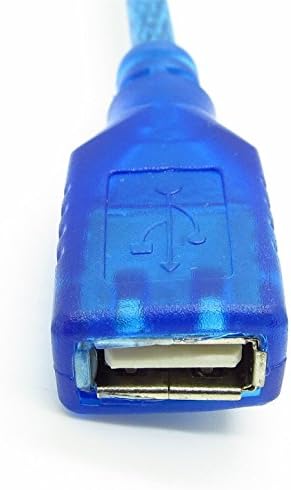 Blue 1ft 30cm USB 2.0 M F Extension Charging Cable Cord for PC Laptop Notebook