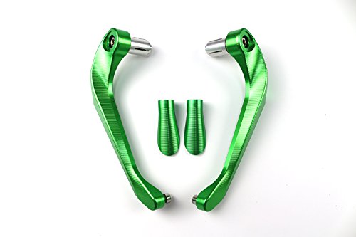 Motorcycle 7/8" CNC Brake Clutch Lever Protector Pro Guard Handguard for Kawasaki Z750 Z800 Z1000 ZX6R ZX10R ZX14R DUKE Adventure SMC SMR (Green)