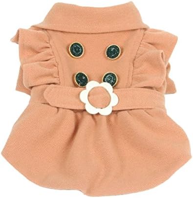 Pet clothes dog coats for autumn york shire grooming patterns (L, Orange)