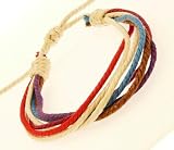 Neptune Giftware Mens Surf Surfer Style Multi Coloured Cord Wristband Bracelet - 72