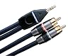 Monster IP400-.75M Male Stereo Mini to Male Stereo RCA Cable Adapter