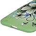 Fosmon MATT-DESIGN Series Slim Fit Rubberized Case Cover for Motorola Moto X 1st Generation (Green Flower)