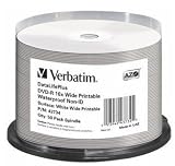 Verbatim DVD-R 16x Wide Printable Waterproof No ID Brand; spindle (43734)