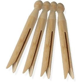 Clothes Pins Traditional Wood Slot Peg Style -96-Pack Wooden Clothespins (DRY01377) by Honey Can Do