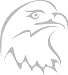 Pema wall sticker d375 eagle head 80x72 cm - silver