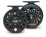 Fly Logic Premium Series Fly Fishing Fly Reel FLP890/C 8 - 9 - 10 Line Weight Aluminum Disc Drag Flyreel With Pouch - Charcoal Color
