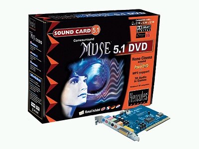 Hercules GS Muse 5.1 DVD Soundkarte + Headset