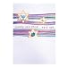 Jewish New Years Greeting Cards for Rosh Hashanah. White with Purple Stripes. Star of David Designs. "Shanah Tova" (Happy New Year) in Hebrew and Happy New Year in English. Made in ISRAEL. Sold 12 Cards Per Order. Envelopes Included.