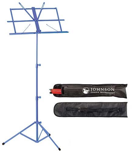MusicalInstruments: JSI Blue Student Music Stand with Carry Bag