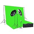 Chromakey Green Screen Kit 1000 Watt Video Lighting Kit Photo Studio Kit Umbrella Softbox Kit By Fancier K115 Kit