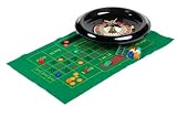 ROULETTE Plastic 16 diameter wheel & felt, rake, cards and chips