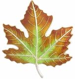 Sterling Silver Enamel Fall Leaf Pin