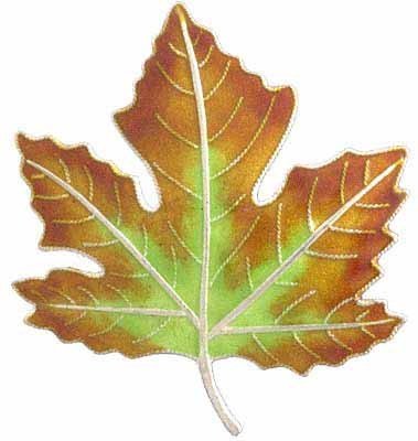 Childrens Toyshop  Jewelry : Sterling Silver Enamel Fall Leaf Pin