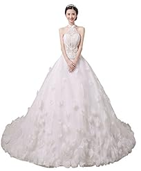 Organza/Tulle Sequined Beaded Wedding Dress 