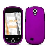 Samsung Gravity Smart T589 Rubberized Hard Phone Cover Protector Case - Pur ....