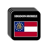 US State Flag - HIGDON-MOBILE, Georgia (GA) Set of 4 Mini-Mousepad Coasters