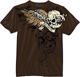 Black Ink Airborne Death From Above Brown T-shirt