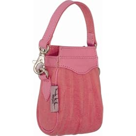 Nicole Miller Canvas Universal Cell Phone Carry Case with Hand Strap, Pink